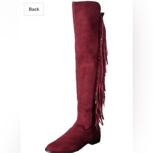 Stuart Weitzman Mane Suede Over The Knee Boots size :9 color: bordeaux:brand new - Picture 9 of 14